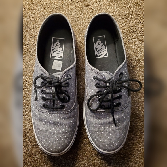 Vans Shoes - Vans Gray White Polka Dots Canvas Shoes Sneakers
